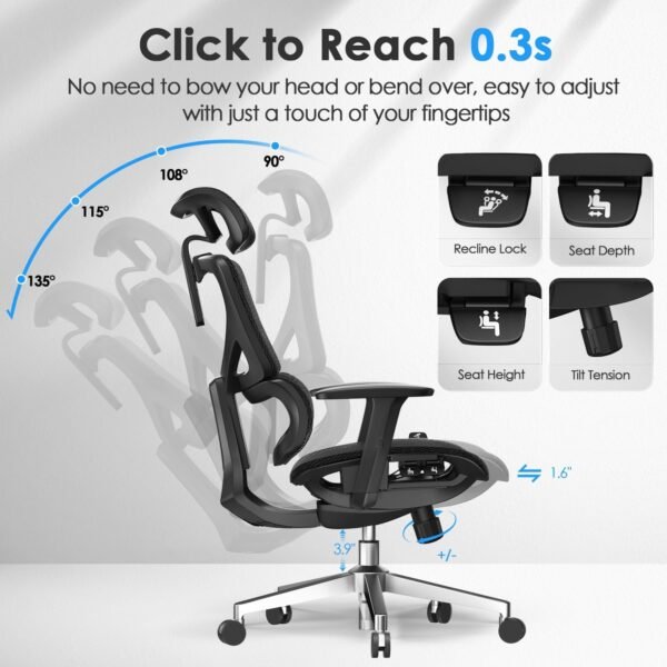 OdinLake L1 (Ergo UPGRADE 518) | Ergonomic Office Chair - Image 6