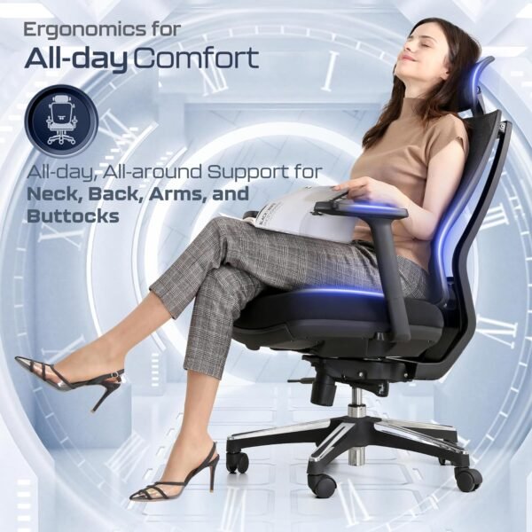 OdinLake L2 (Ergo PRO 633) | Ergonomic Office Chair(Built-in Footrest) - Image 4